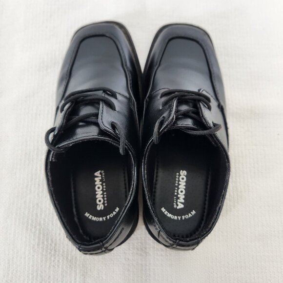 Sonoma Alexander Black Lace Up Dress Shoes Memory Foam Boys Size 12 M - Picture 7 of 12